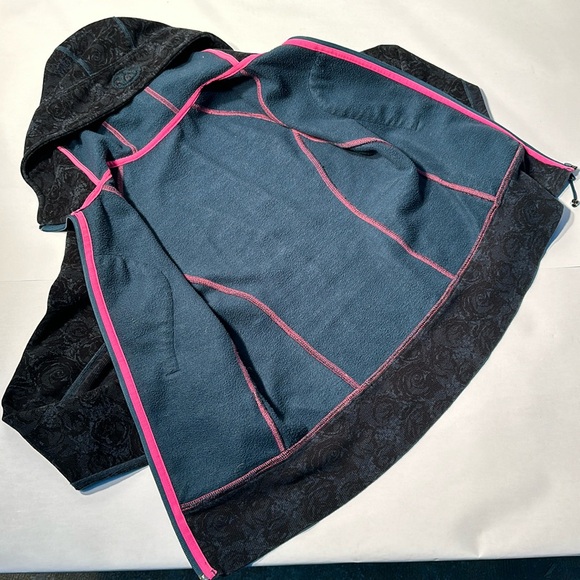 Lululemon FloralScuba Hoodie Womens 4 Full Zip Thumbholes - Picture 6 of 9